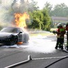 テスト中の次期ポルシェ９１１カブリオレが炎上