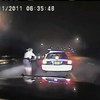 逃げるパトカーを追うパトカー・・・